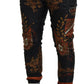 Dolce & Gabbana Baroque Crown Silk Sweatpants