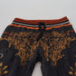 Dolce & Gabbana Baroque Crown Silk Sweatpants