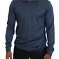 Dolce & Gabbana Elegant Silk Blue Pullover Sweater