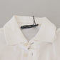 Dolce & Gabbana Elegant White Cotton Blend Polo