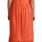 Twinset Elegant Coral Maxi Dress with Short Sleeves