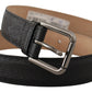 Dolce & Gabbana Elegant Black Leather Belt with Metal Buckle