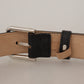 Dolce & Gabbana Sleek Black Authentic Leather Belt