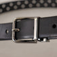 Dolce & Gabbana Elegant Black Leather Belt with Metal Buckle