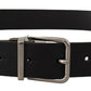 Dolce & Gabbana Elegant Black Leather Belt with Metal Buckle