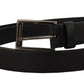 Dolce & Gabbana Elegant Black Leather Belt with Metal Buckle