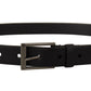 Dolce & Gabbana Elegant Black Leather Belt with Metal Buckle