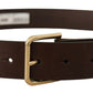 Dolce & Gabbana Elegant Dark Brown Leather Belt