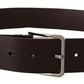 Dolce & Gabbana Elegant Dark Brown Leather Belt