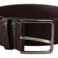 Dolce & Gabbana Elegant Dark Brown Leather Belt