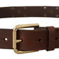 Dolce & Gabbana Elegant Leather Belt with Metal Buckle