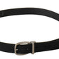 Dolce & Gabbana Elegant Black Canvas & Leather Belt