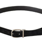 Dolce & Gabbana Elegant Velvet Designer Belt with Logo Engraved Buckle