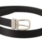 Dolce & Gabbana Elegant Black Leather-Canvas Designer Belt