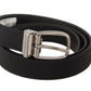 Dolce & Gabbana Elegant Black Leather Designer Belt