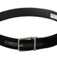 Dolce & Gabbana Sophisticated Velvet Leather Belt