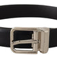 Dolce & Gabbana Elegant Black Leather Belt with Metal Buckle