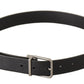 Dolce & Gabbana Elegant Black Leather Belt with Metal Buckle