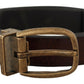 Dolce & Gabbana Elegant Leather Belt with Metal Buckle