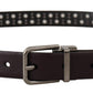 Dolce & Gabbana Elegant Dark Purple Leather Belt