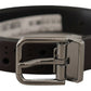 Dolce & Gabbana Elegant Dark Purple Leather Belt