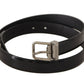 Dolce & Gabbana Elegant Black Leather Belt with Metal Buckle