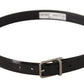 Dolce & Gabbana Elegant Black Leather Belt with Metal Buckle