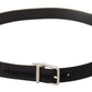 Dolce & Gabbana Elegant Black Canvas and Leather Belt