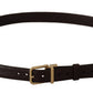 Dolce & Gabbana Elegant Leather Belt with Metal Buckle