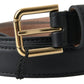 Dolce & Gabbana Elegant Italian Leather Belt with Metal Buckle