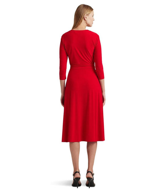 Surplice Jersey Dress