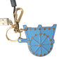 Dolce & Gabbana Elegant Multicolor Keychain with Gold Accents