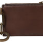 Dolce & Gabbana Elegant Brown Leather Coin Purse Wallet