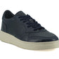 Saxone of Scotland Elegant Navy Blue Leather Sneakers