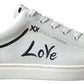 Dolce & Gabbana Sleek White Leather Casual Sneakers