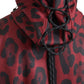 Dolce & Gabbana Radiant Red Leopard Print Hooded Jacket