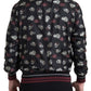 Dolce & Gabbana Elegant Silk Crewneck Pullover - Black Multicolor