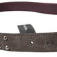 Dolce & Gabbana Elegant Brown Leather Belt with Metal Buckle