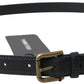 Dolce & Gabbana Elegant Black Italian Leather Belt