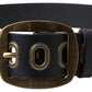 Dolce & Gabbana Sleek Italian Leather Belt with Metal Buckle