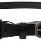 Dolce & Gabbana Elegant Black Leather Belt - Metal Buckle Closure