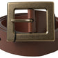 Dolce & Gabbana Elegant Leather Belt with Metal Buckle