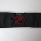 Dolce & Gabbana Exquisite Embellished Black Belt