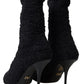 Dolce & Gabbana Elegant Virgin Wool Mid Calf Boots