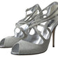 Dolce & Gabbana Elegant Shimmering Silver High-Heeled Sandals