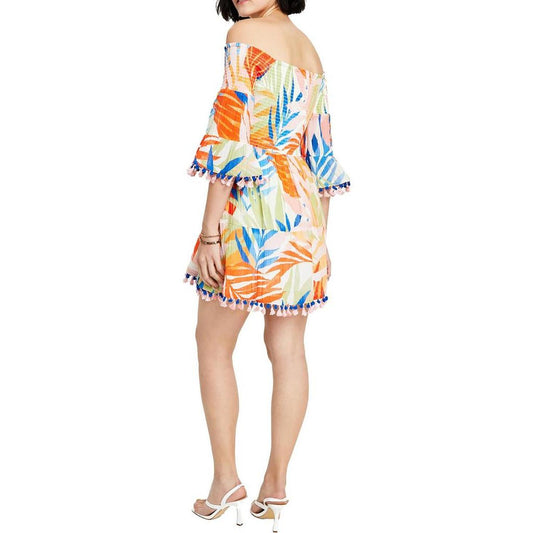 Womens Summer Tropical Print Sundress