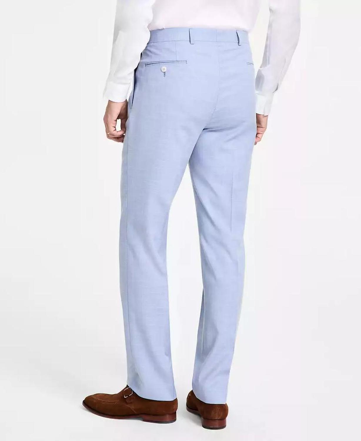 Men's Classic-Fit Sharkskin Dress Pants