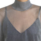 Dolce & Gabbana Elegant Gray Long Sleeve Mesh Top