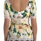 Dolce & Gabbana Elegant Floral Print Silk Blouse