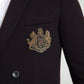 Dolce & Gabbana Elegant Purple Double Breasted Wool Blazer